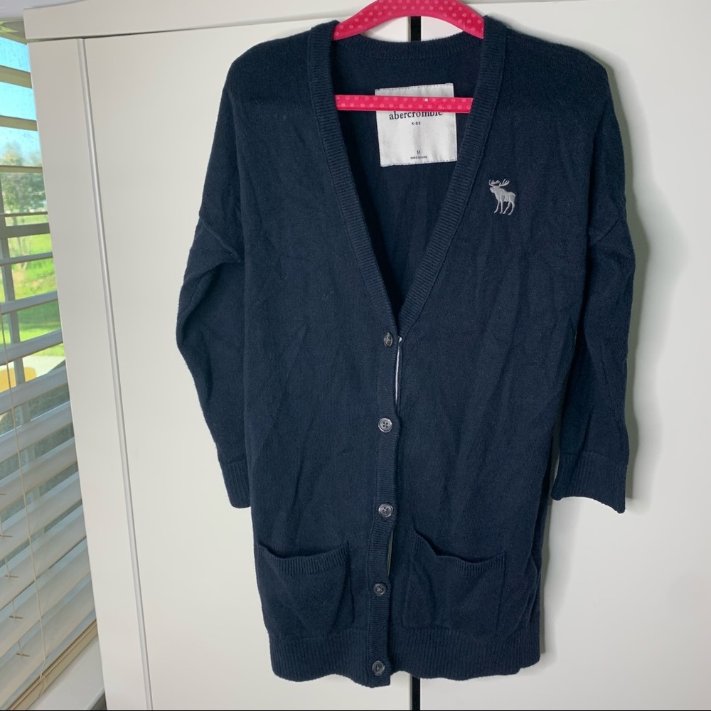 Girl’s Abercrombie Kids 3/4 Sleeve Button Cardigan Sweater